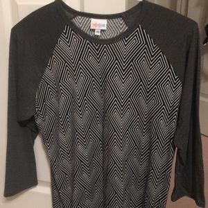 Lularoe black and white shirt